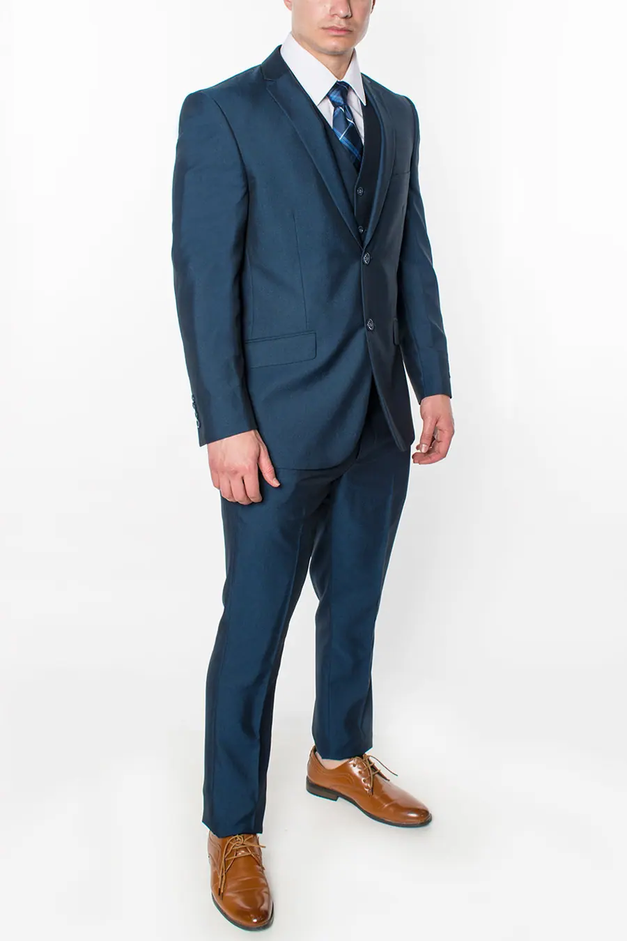 Indigo 3 Piece Textured Suit