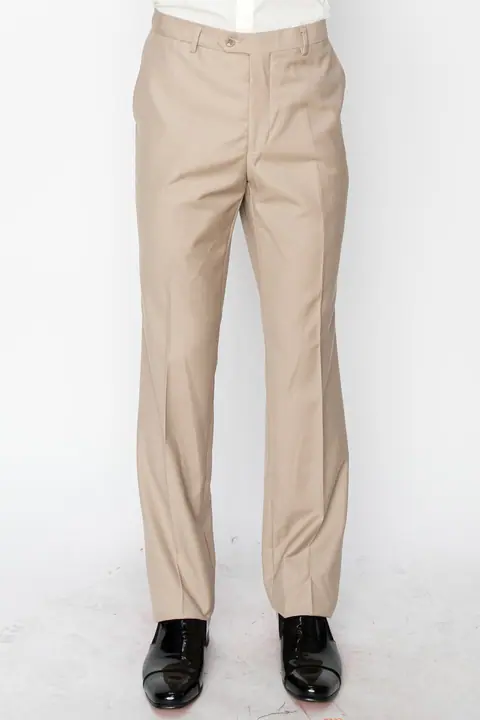 Beige Slim Fit Dress Pants
