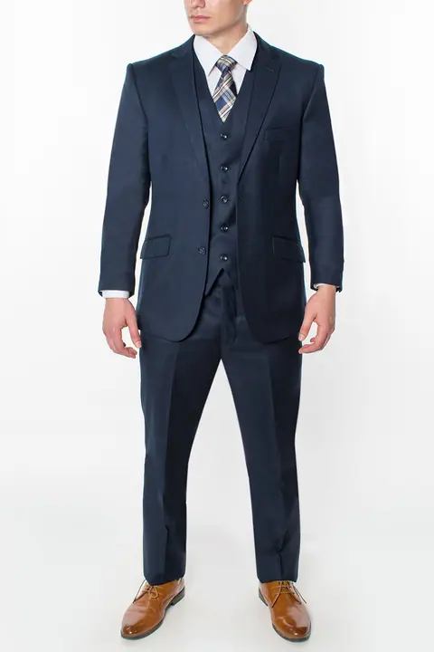 Navy 3 Piece Classic Fit Suit
