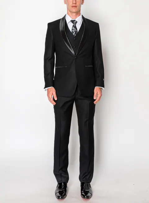 Black 3 Piece Slim Fit Tuxedo
