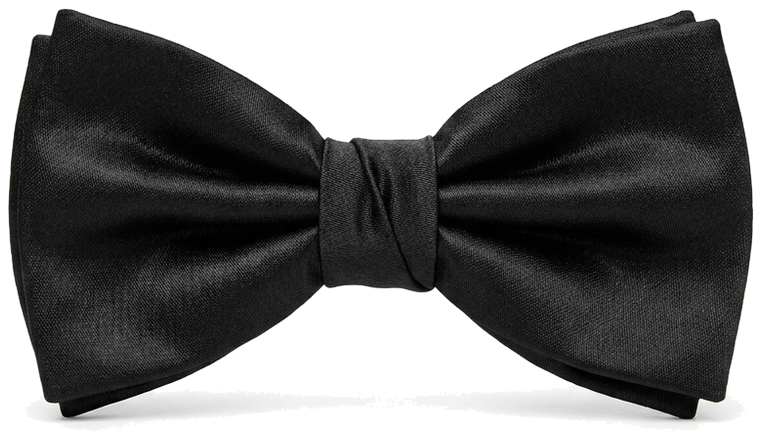 Black silk bow tie