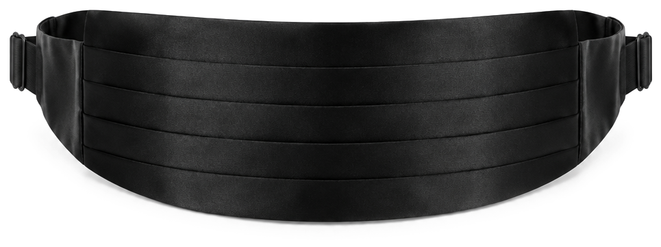 Black satin cummerbund