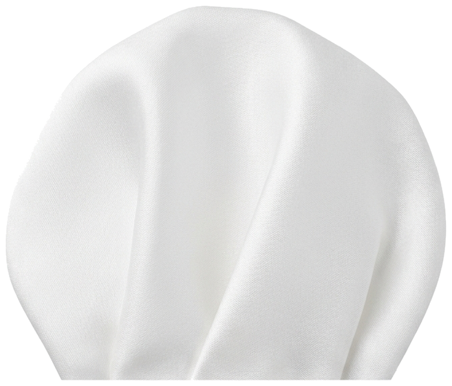 White silk pocket square