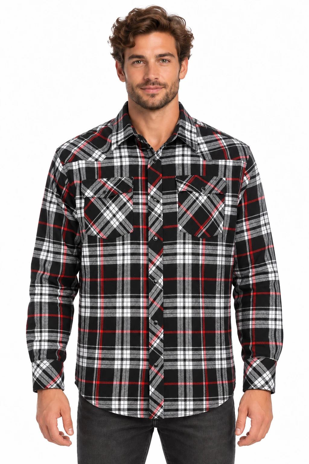 Men's Flannel Shirt w/ Snaps