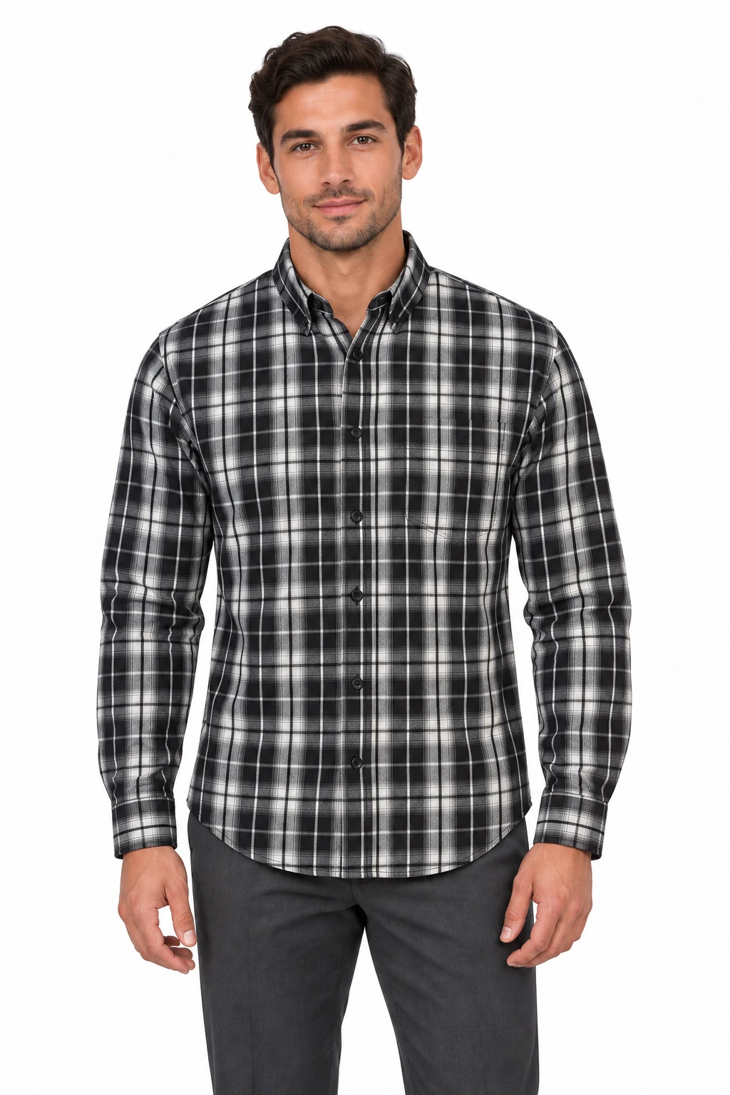 Men's Plaid Long Sleeve Shirt