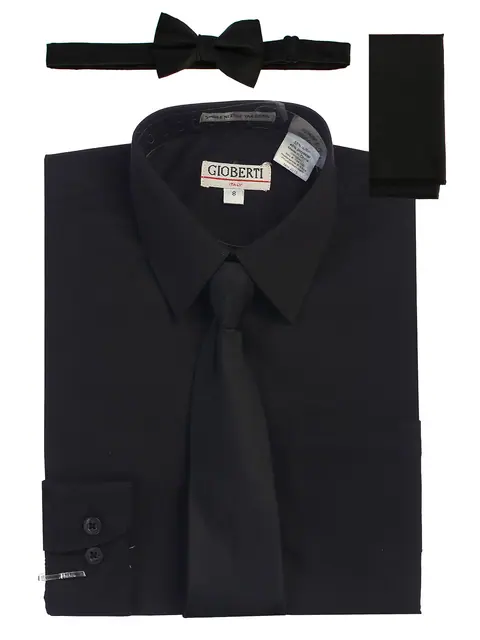 Boy's Dress Shirt w/ Solid Tie Set