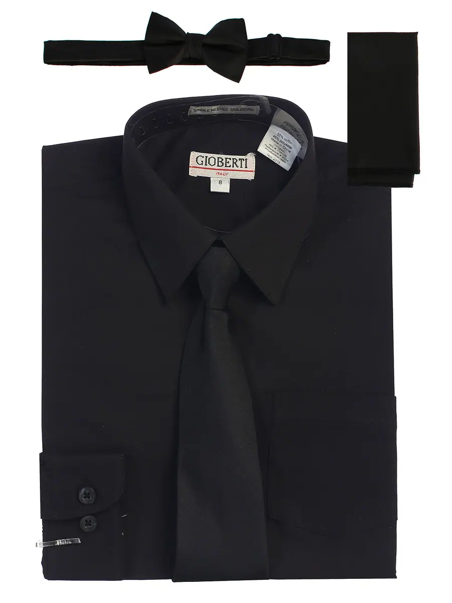 Boy's Dress Shirt w/ Solid Tie Set