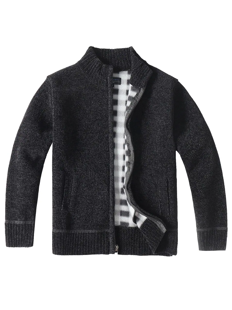 Boy's Chenille Cardigan Sweater