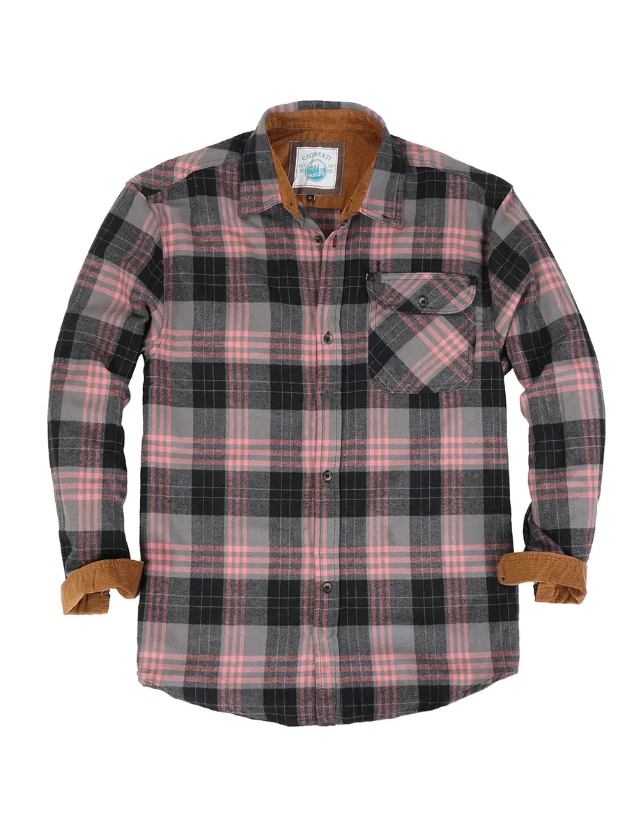 Boy's Flannel w/ Corduroy Contrast