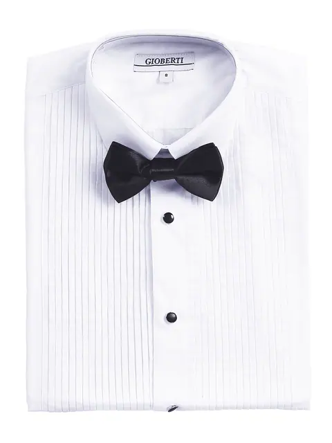 Boy's Tuxedo Shirt Set