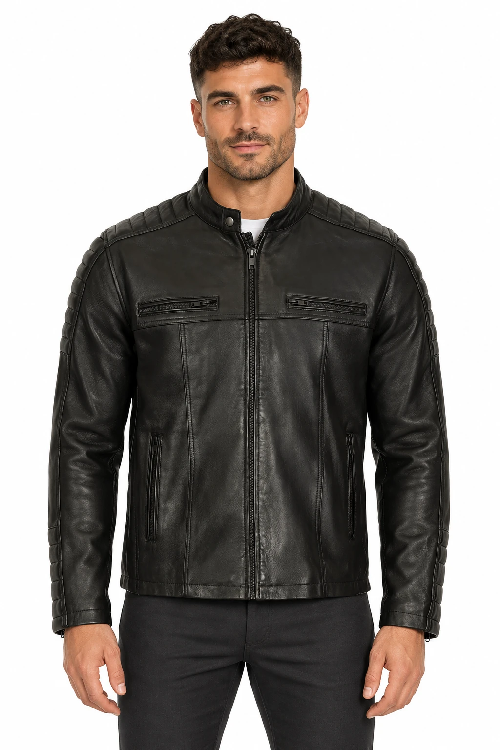 Men's Motorcycle Leather Jacket