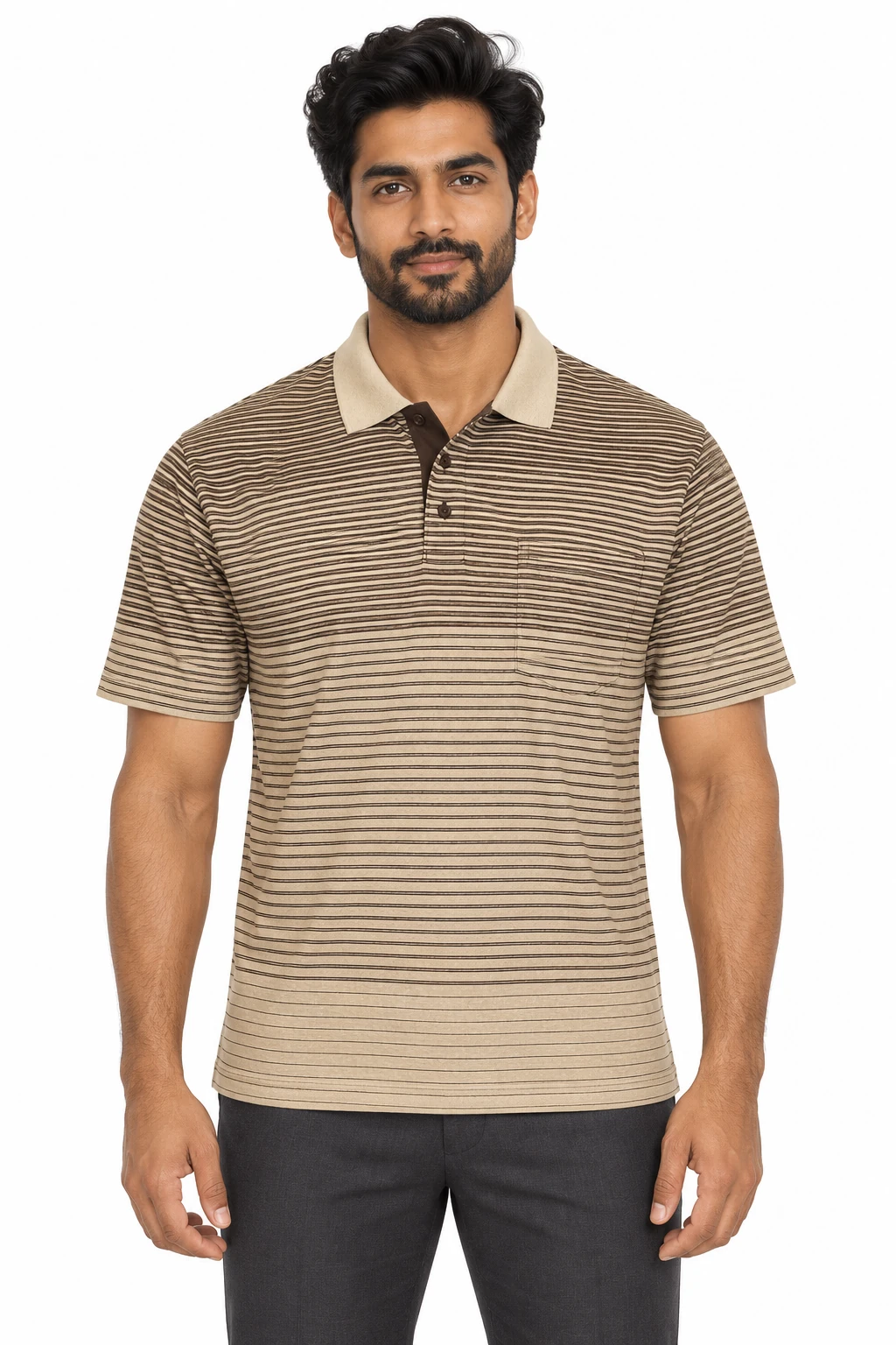 Men's Pin Stripe Polo