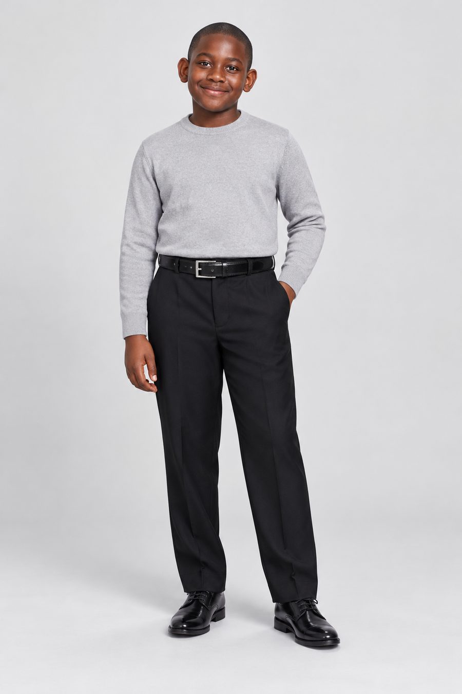 Black Husky Dress Pants — front view on model