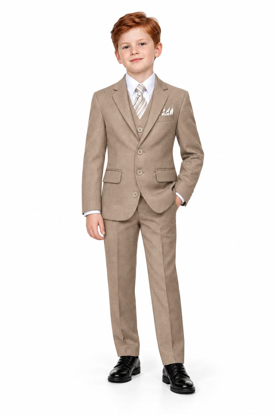 Khaki Slim Fit — front view on model