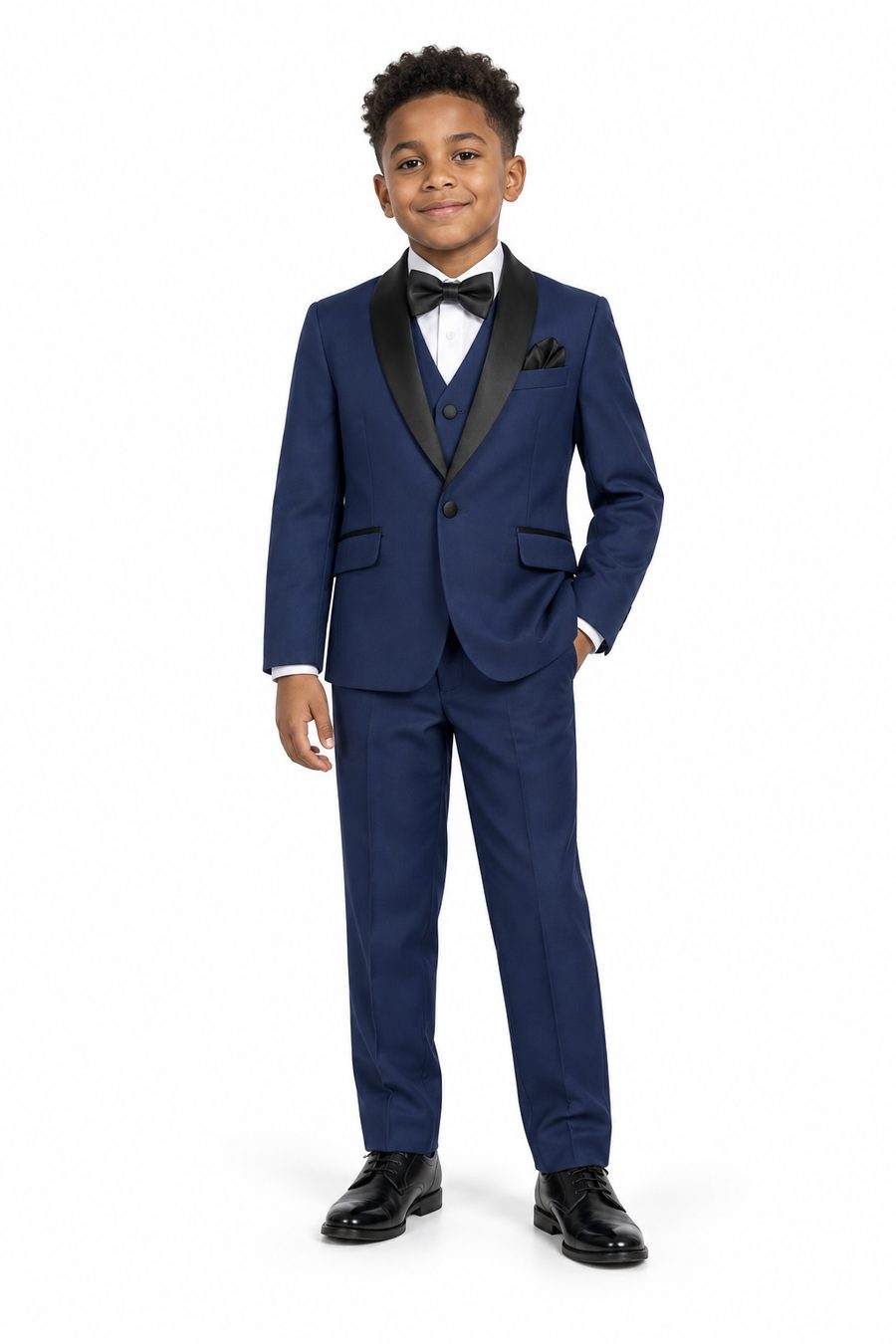 Navy Tuxedo — front view on model